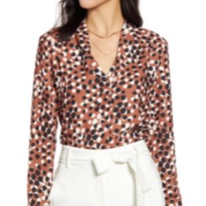 Halogen v neck blouse